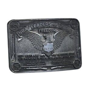 Belt Buckle NRA Leadership Award Recruiting Award 1983